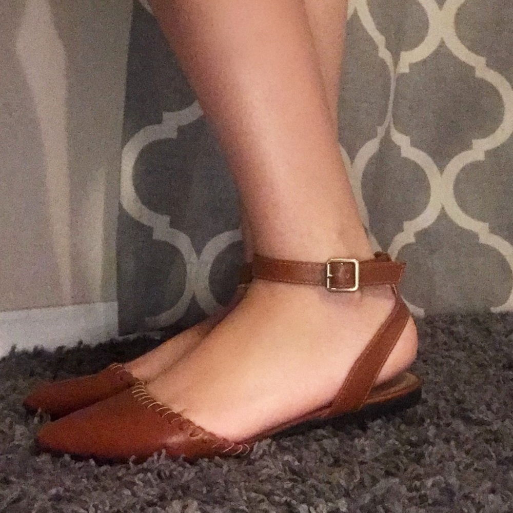 Brown Cut Out Flats